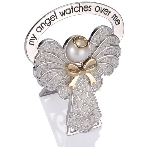 Child Bedside Angel-My Angel Watches Over Me-White (2.5") (Carded)