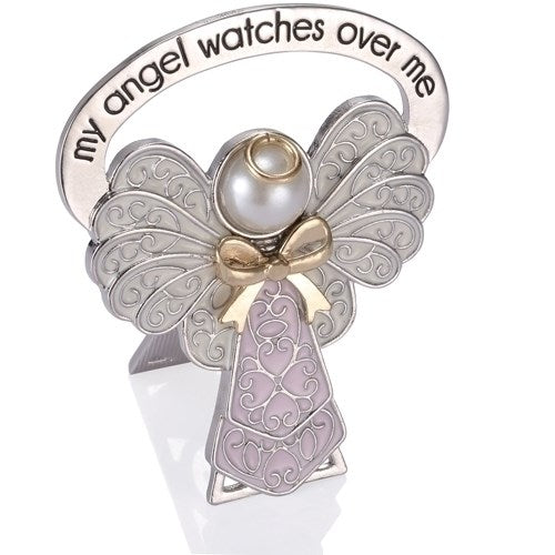 Child Bedside Angel-My Angel Watches Over Me-Pink (2.5") (Carded)