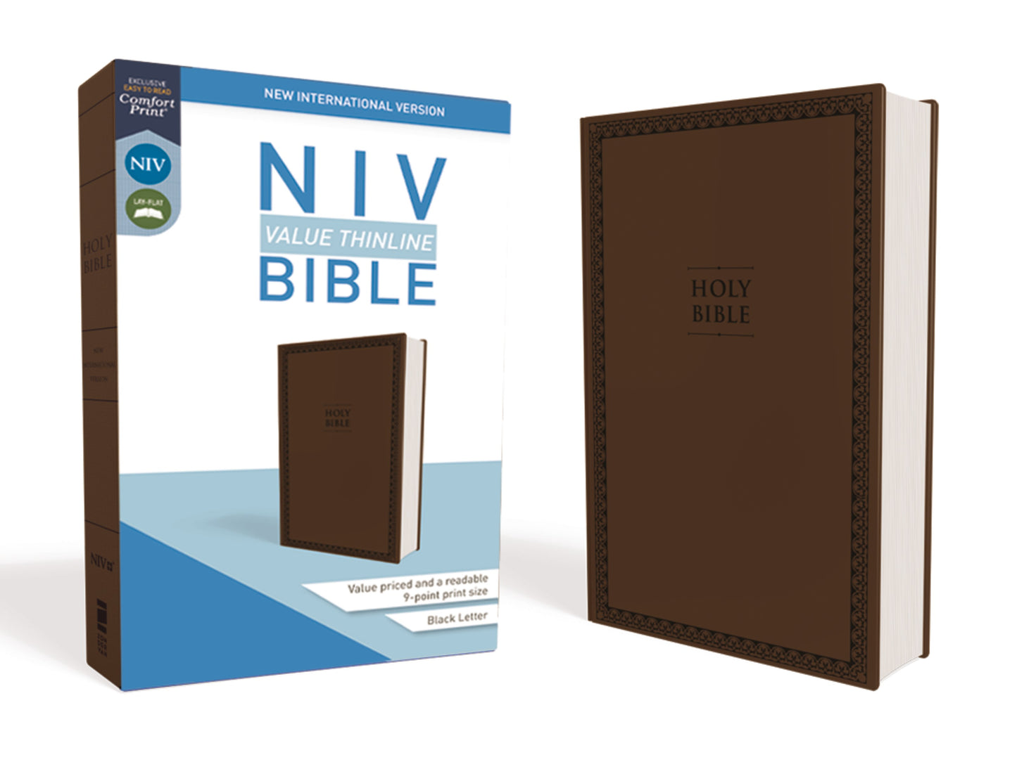 NIV Value Thinline Bible (Comfort Print)-Chocolate Leathersoft