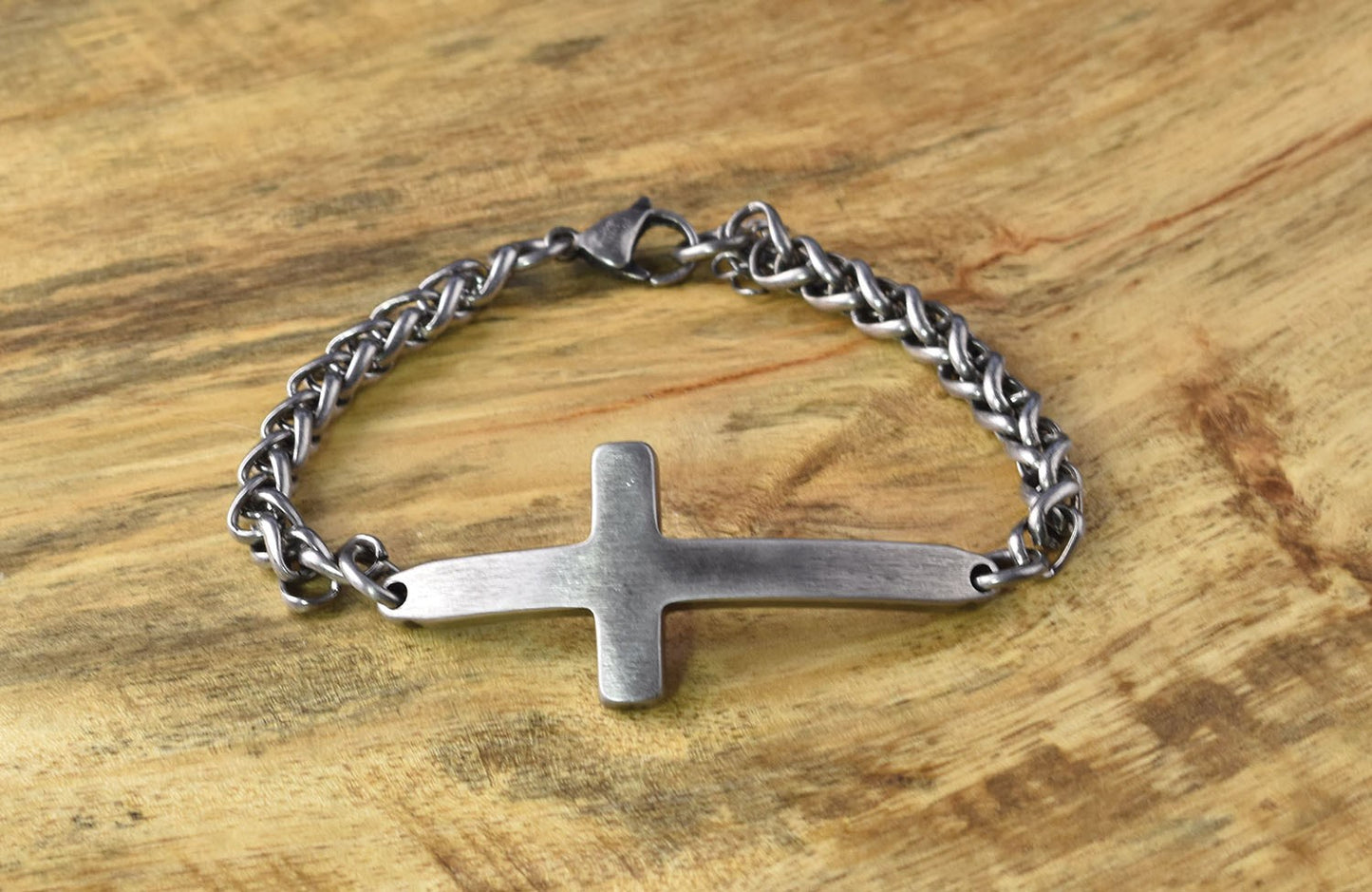Bracelet-Eden Merry-Just For Him-Cross/Wheat Chain