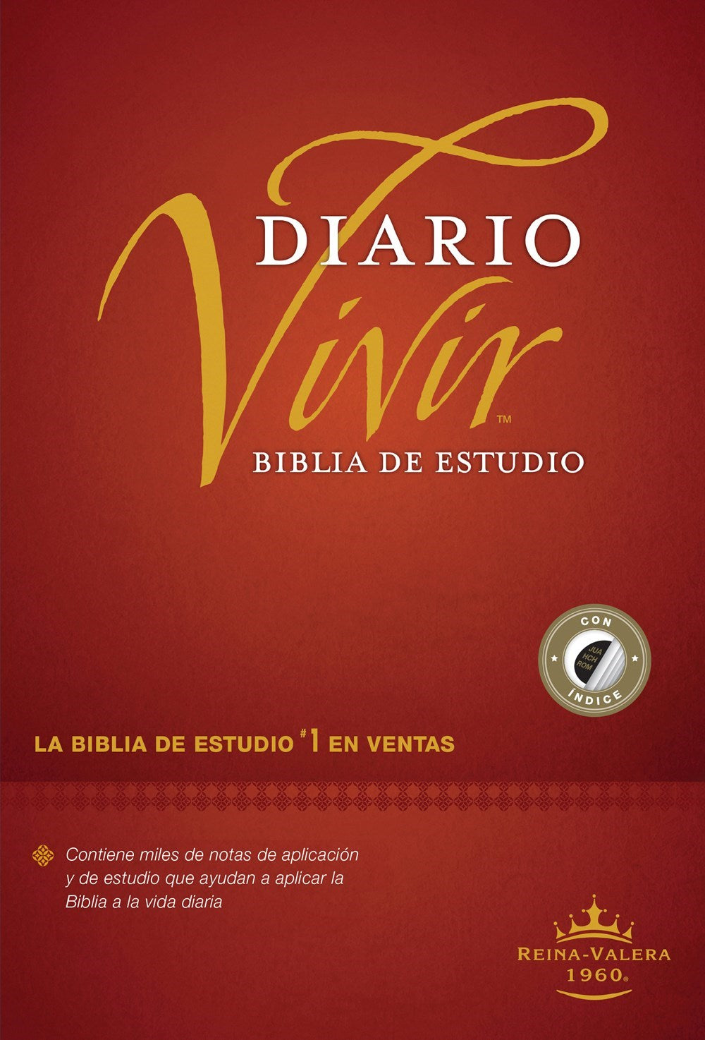 RVR 1960 Biblia de Estudio del Diario Vivir (Life Application Study Bible)-Burgundy Hardcover Indexed