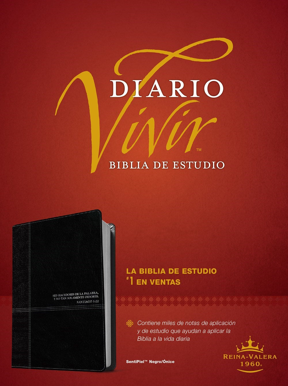 RVR 1960 Biblia de Estudio del Diario Vivir (Life Application Study Bible)-Black LeatherLike
