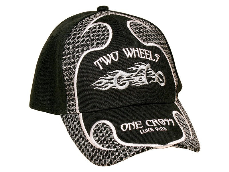 Cap-Two Wheels One Cross-Black