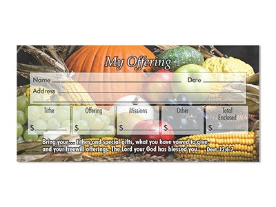 Offering Envelope-My Offering (Fall Theme) (Pack Of 100)