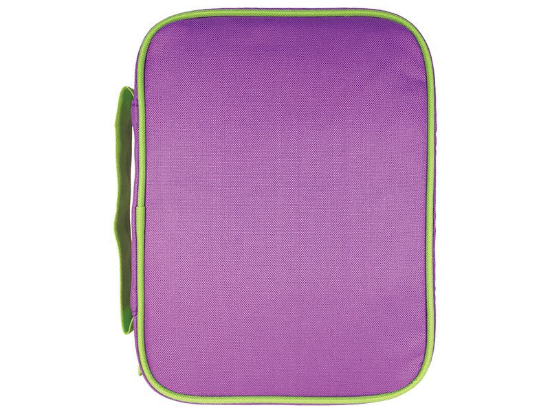 Bible Cover-Colorful-Purple/Lime Green-MED