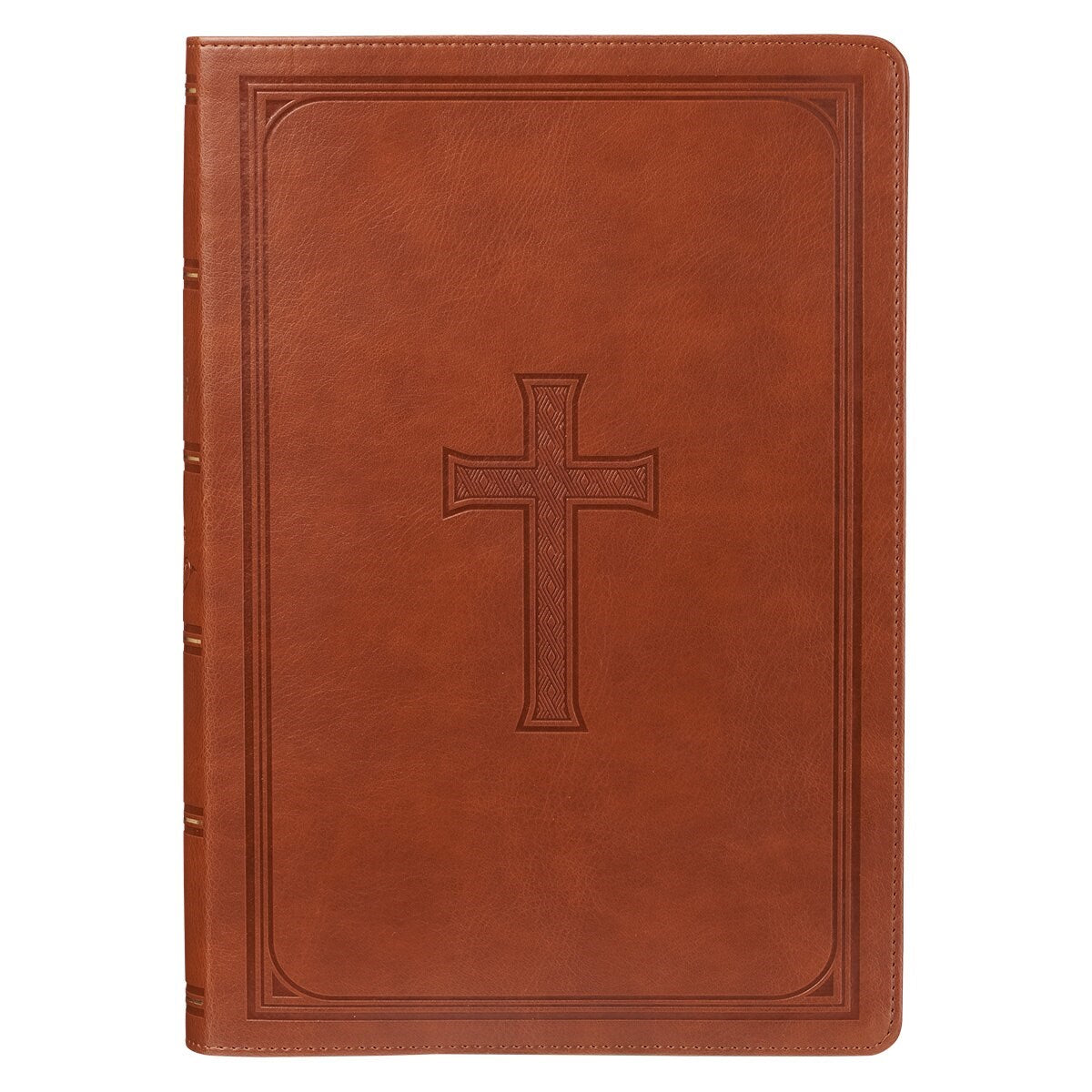 KJV Super Giant Print Bible-Tan Faux Leather