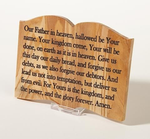 Home Decor-The Lord's Prayer (Tabletop)-Olivewood (#21206)