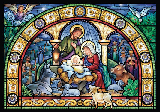 Medium Advent Calendar-Stained Glass Holy Night (8.25 x 11.75)