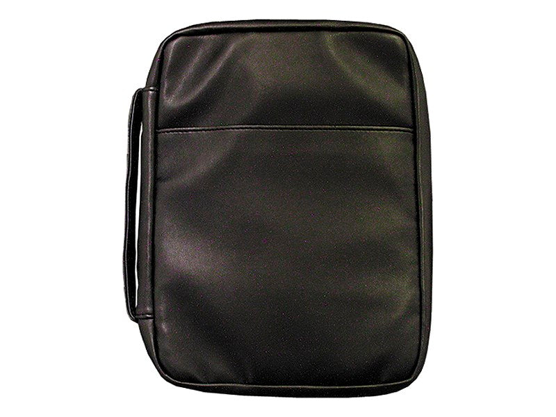 Bible Cover-Imitation Leather-Plain-Black-LRG