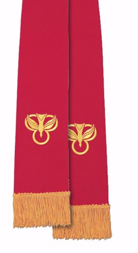 Stole-Reversible-Red & White