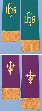Stole-Reversible-Purple & Green