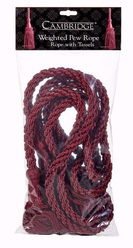 Weighted Pew Rope-4'-Burgundy