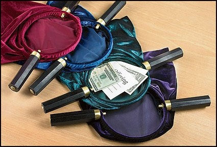 Offering Bag With Handles-Blue (Pack Of 4)