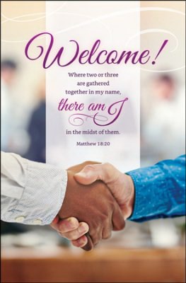 Bulletin-Welcome! When Two Or Three Are Gathered...(Matthew 18:20 KJV) (Pack Of 100)