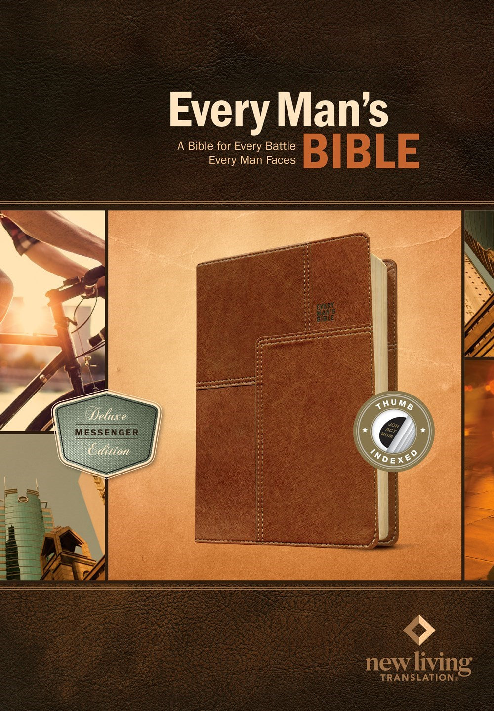 NLT Every Man's Bible: Deluxe Messenger Edition-Layered Brown LeatherLike Indexed