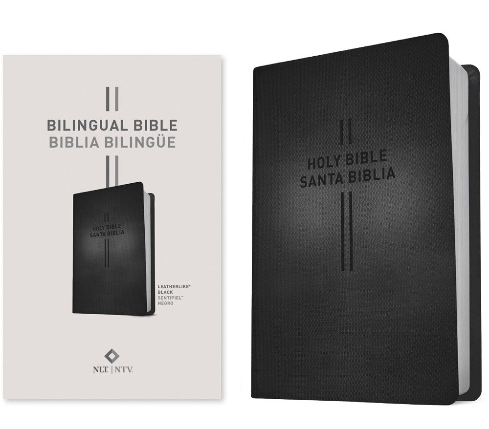 NLT/NTV Bilingual Bible (Biblia Bilingue)-Black LeatherLike