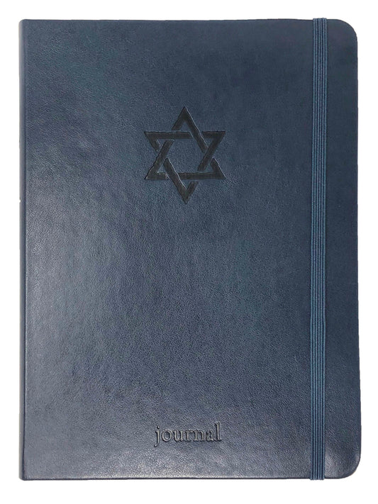 The Star Of David Essential Journal-Navy LeatherLuxe
