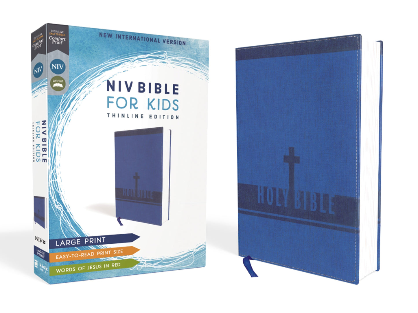 NIV Bible For Kids (Comfort Print)/Large Print-Blue Leathersoft