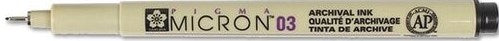 Pen-Pigma Micron (03) MED Point Bible Note Pen-Black