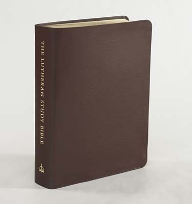 ESV Lutheran Study Bible-Sangria Genuine Leather