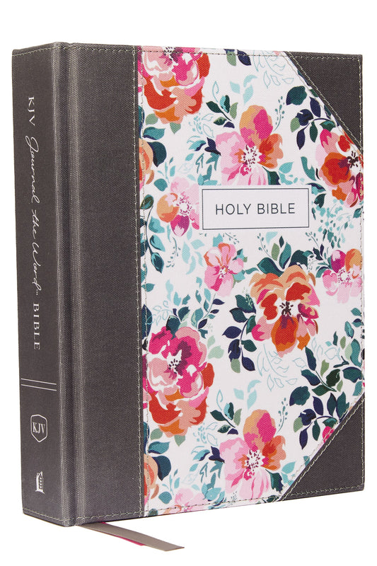 KJV Journal The Word Bible (Comfort Print)-Pink Floral Cloth Over Board
