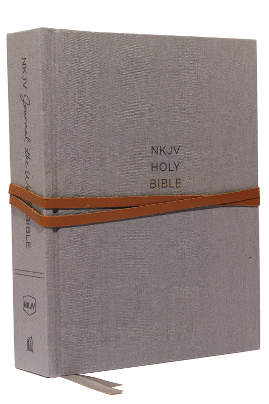 NKJV Journal The Word Bible (Comfort Print)-Gray Leathersoft