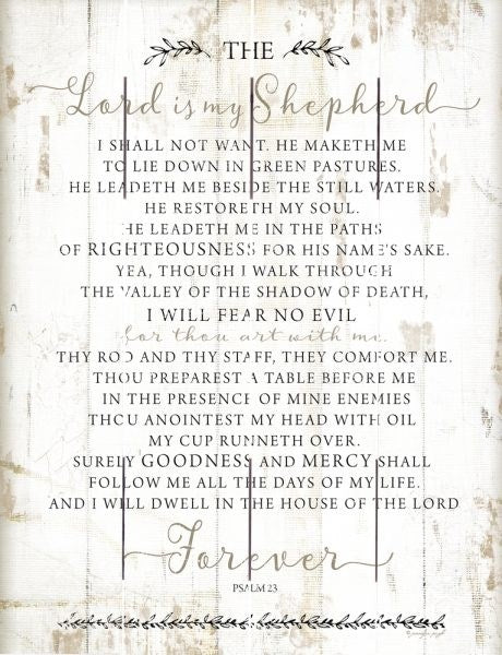 Rustic Pallet Art-The Lord Is My Shepherd (16x 20)