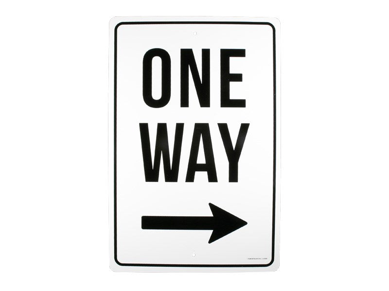 Sign-One Way w/Right Arrow