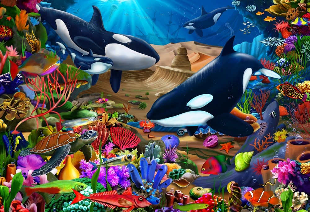 Jigsaw Puzzle-Wondrous Ocean (100 Pieces)