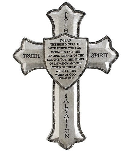 Wall Cross-Armor Of God (8.25" H)