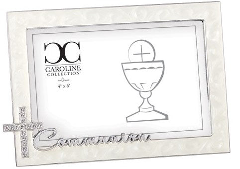 Frame-First Communion-Rhinestone Cross (4.75" H)
