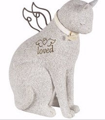 Figurine-Faithful Angels-Loved Cat (4" x 4")