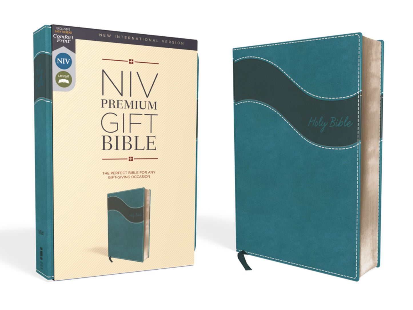 NIV Premium Gift Bible (Comfort Print)-Turquoise Leathersoft Indexed