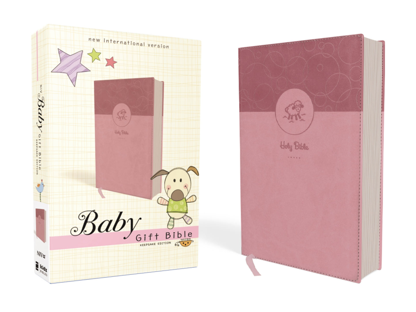 NIV Baby Gift Bible (Comfort Print)-Pink Leathersoft