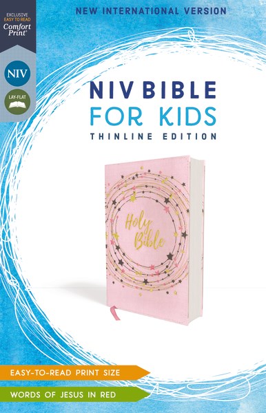 NIV Bible For Kids (Comfort Print)-Pink/Gold Flexcover