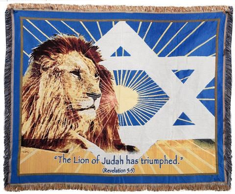 Throw Blanket-The Lion Of Judah Has Triumphed/Woven Pattern ( 50" x 60") (#32158)