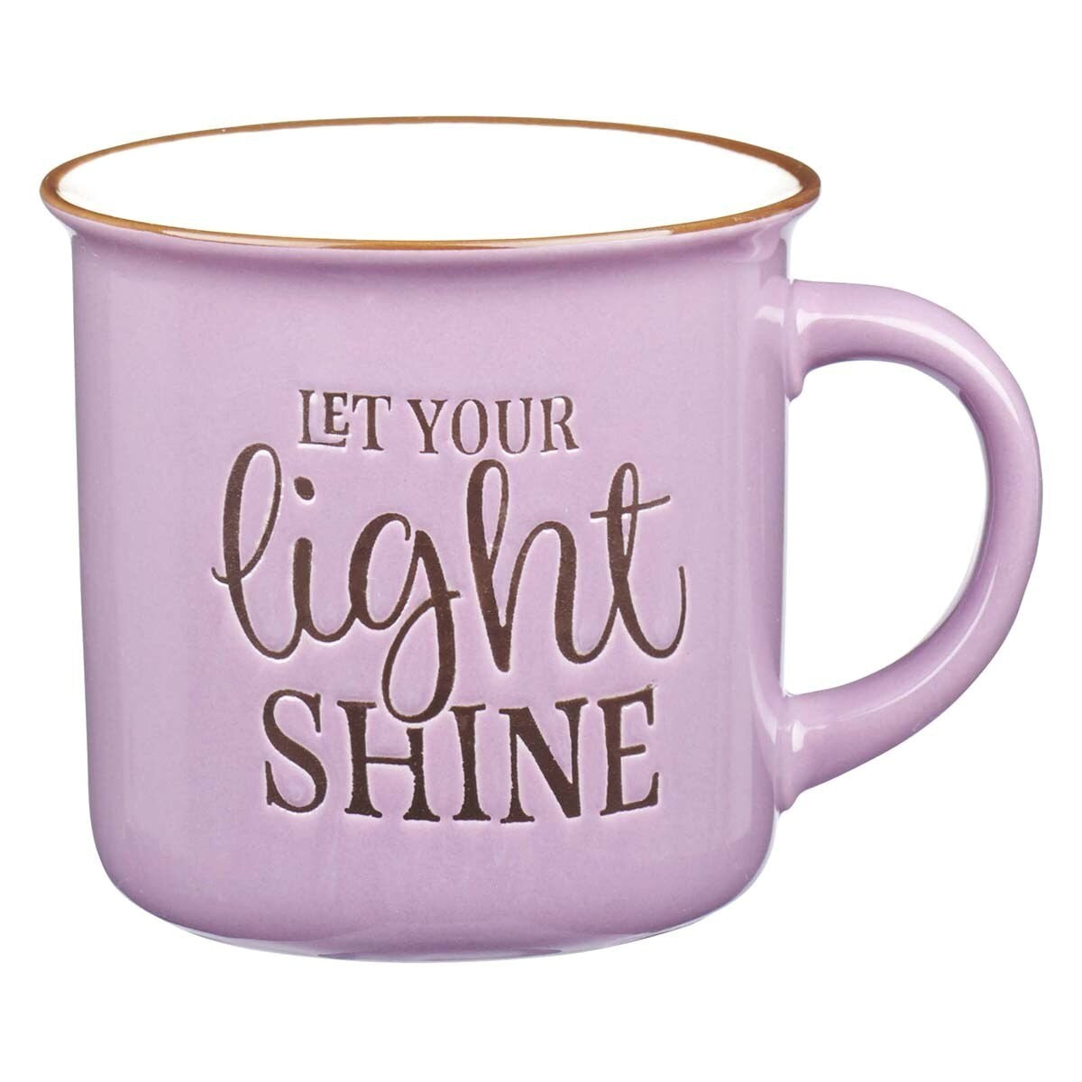 Mug-Let Your Light Shine w/Gift Box (Matthew 5:16)-Lavender Camp Style (MUG569)
