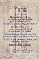 Spanish Plaque-New Horizons-Mama The World (Mama El Mundo) (6" x 9")