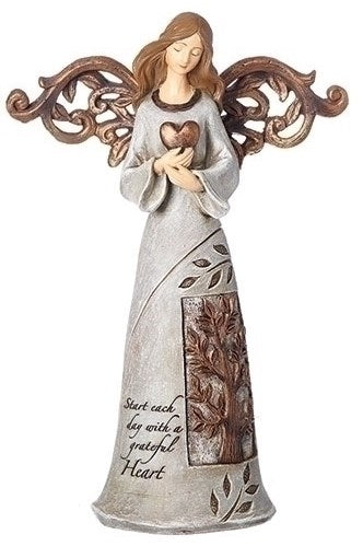 Figurine-Tree Of Life Angel Holding Heart