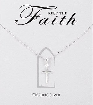Necklace-Tiny Cross (18") (Carded)