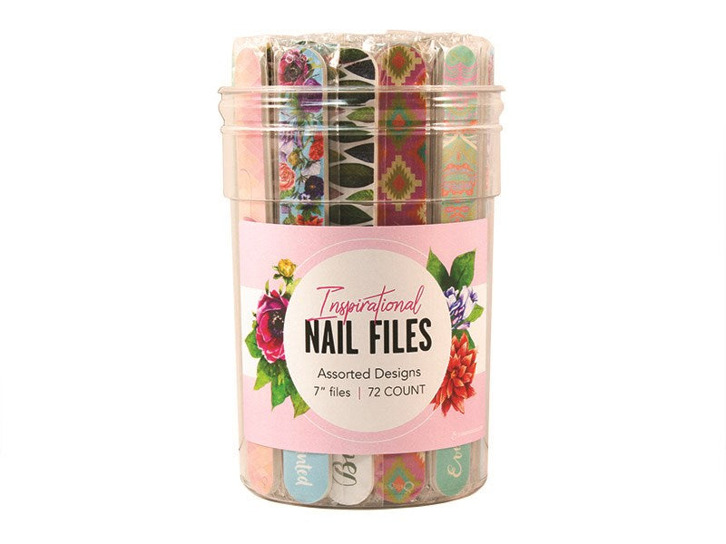 Display-Fingernail File-Inspirational Assortment (Pack Of 72)