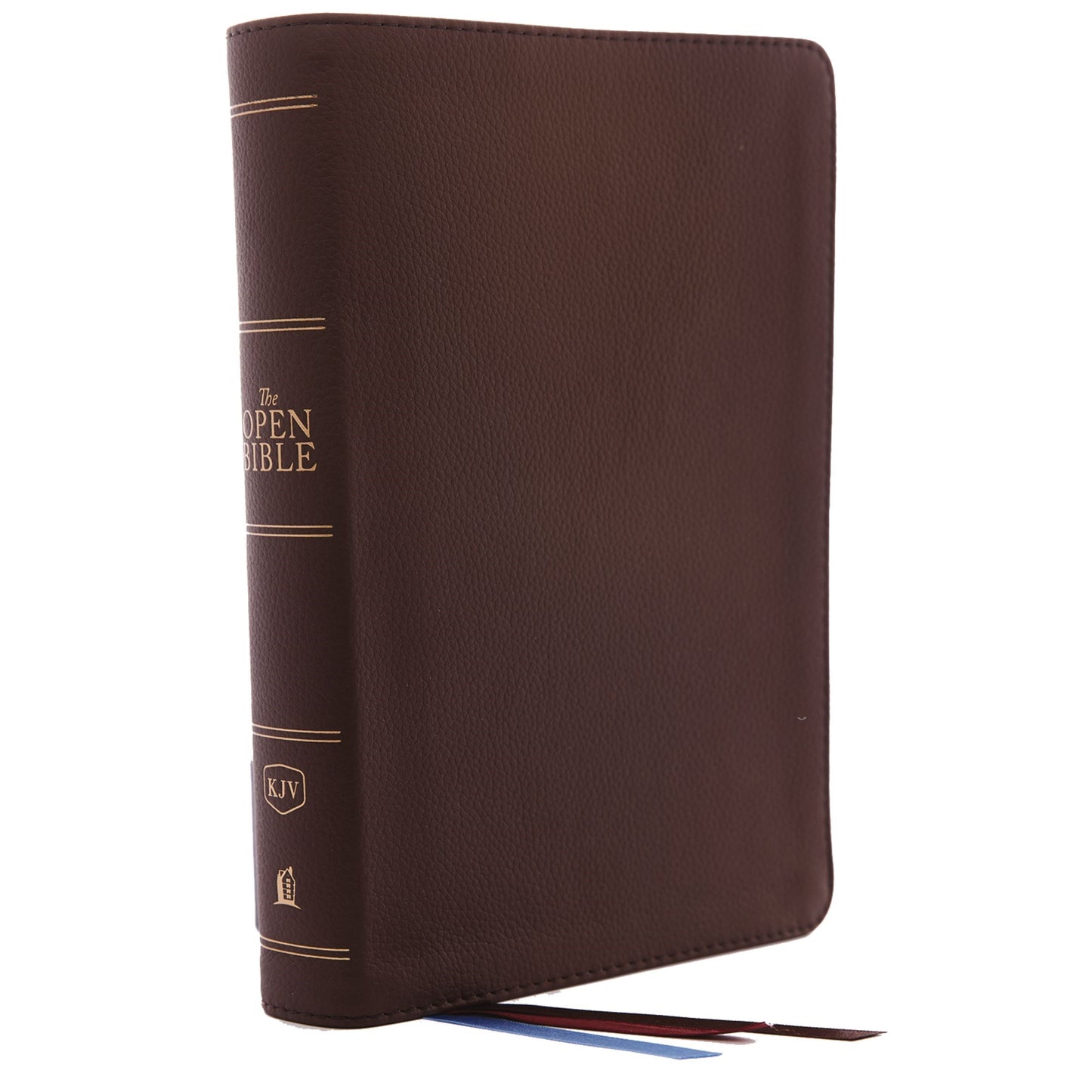 KJV Open Bible (Comfort Print)-Brown Genuine Leather
