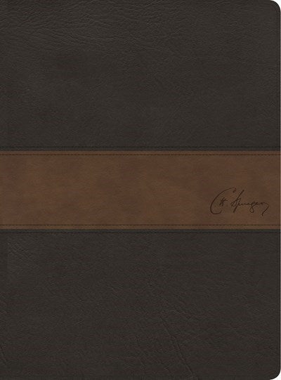 RVR 1960 Biblia de Estudio Spurgeon (Spurgeon Study Bible)-Black/Brown Imitation Leather