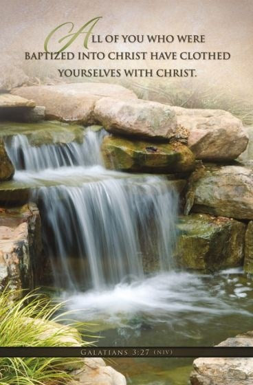 Bulletin-Baptized Into Christ (Galatians 3:27 NIV) (Pack Of 100)