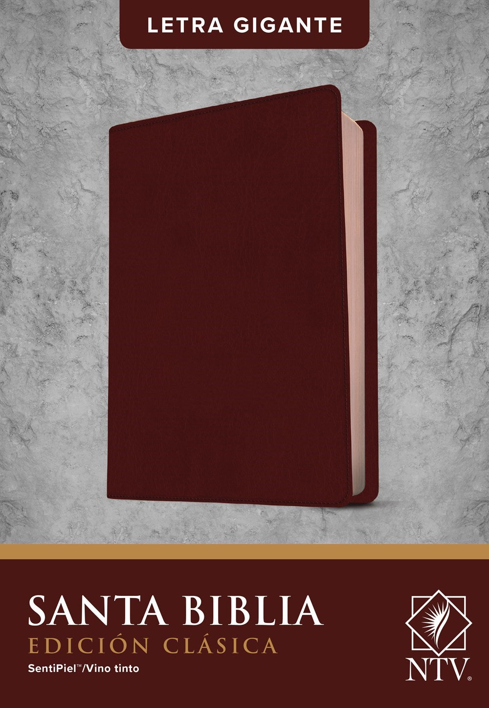 NTV Edicion Clasica/Letra Gigante (NLT Classic Edition Giant Print)-Burgundy LeatherLike Indexed
