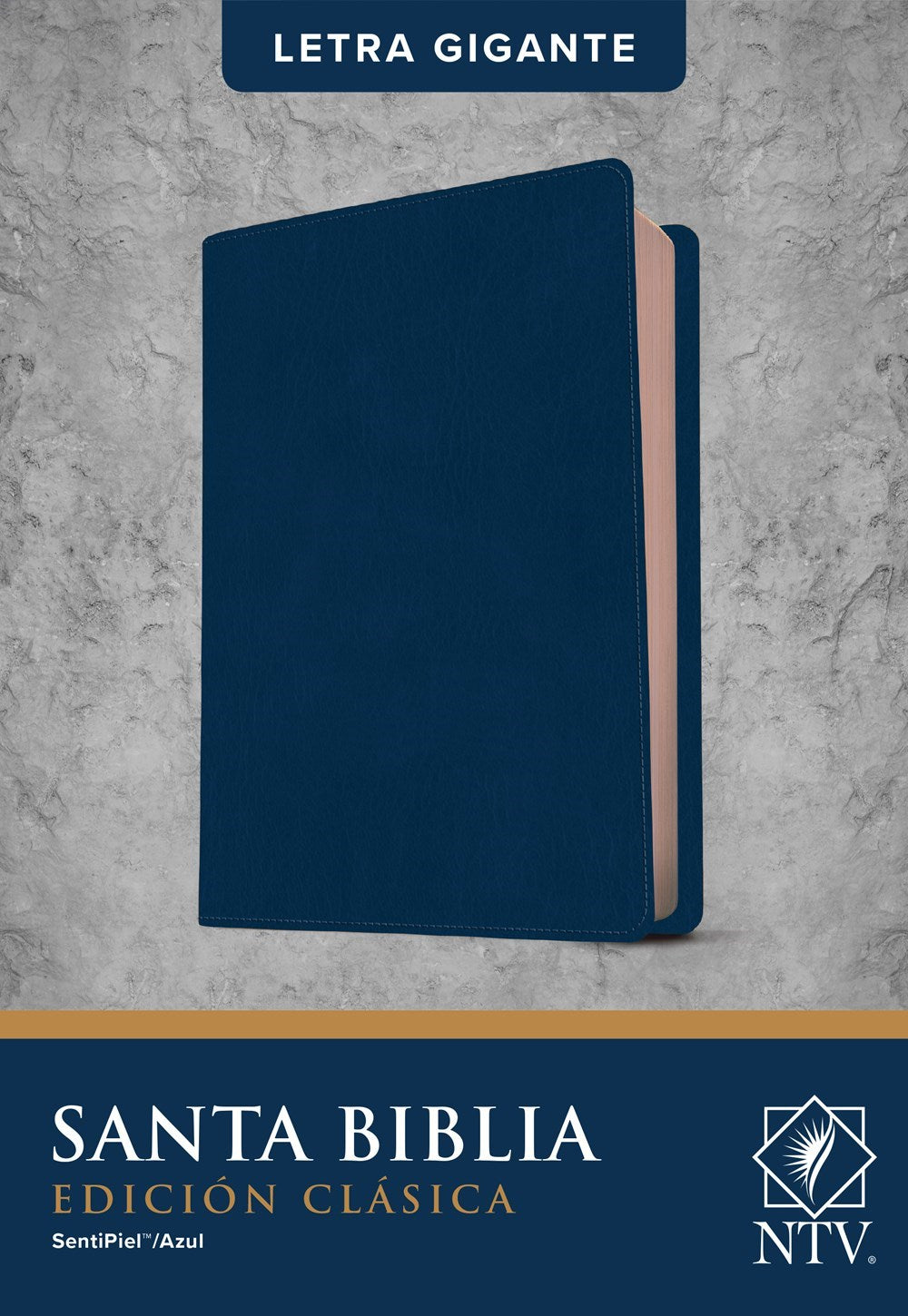 NTV Edicion Clasica/Letra Gigante (NLT Classic Edition Giant Print)-Blue LeatherLike Indexed