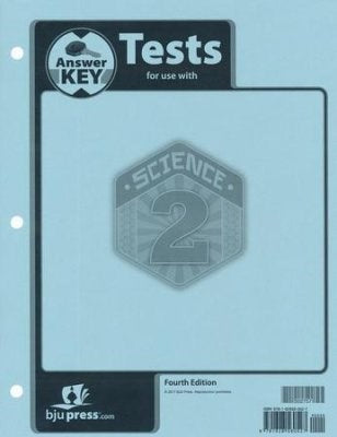Science Grade 2 Tests Answer Key (4th Edition)