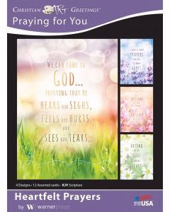 Card-Boxed-Heartfelt Prayers Assorted-Praying For You (KJV) (Box Of 12)