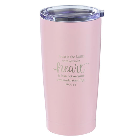 Travel Mug-Trust In The Lord-Pink (Stainless)