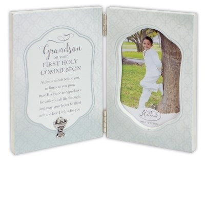 Frame-Grandson Communion-Hinged (Holds 3.5 x 5 Photo)